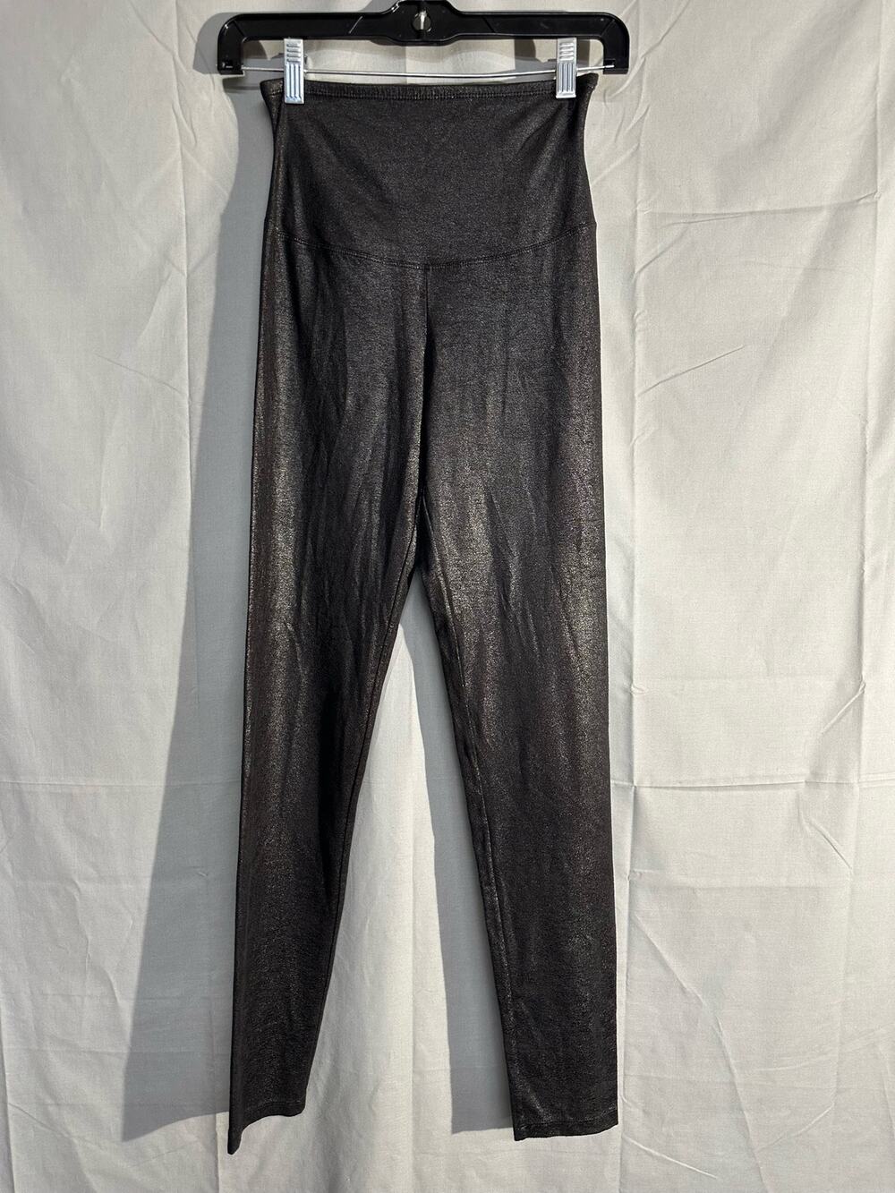 Yummie Tummie Leggings Women Small Black Jade Shimmer Shaping High Waist Capsule